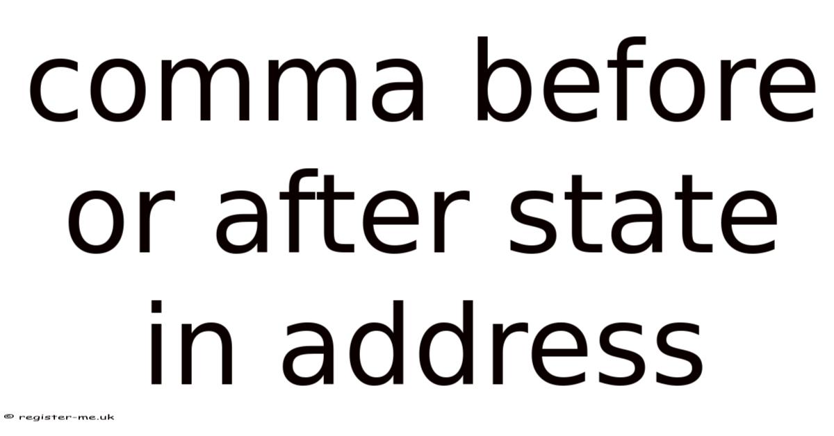 Comma Before Or After State In Address